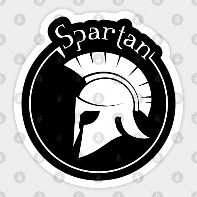 Spartan circle logo white Sticker by Aloenalone